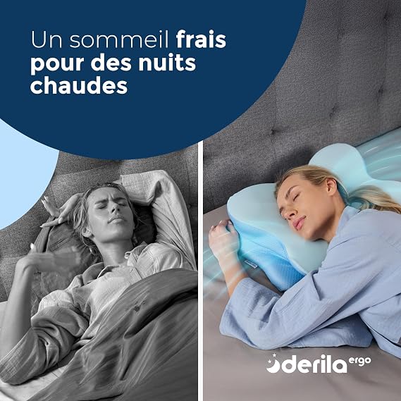 Oreiller Derila Ergo : un sommeil frais pour des nuits chaudes