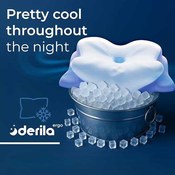 L'oreiller Derila Ergo reste frais toute la nuit, même dans une bassine de glace